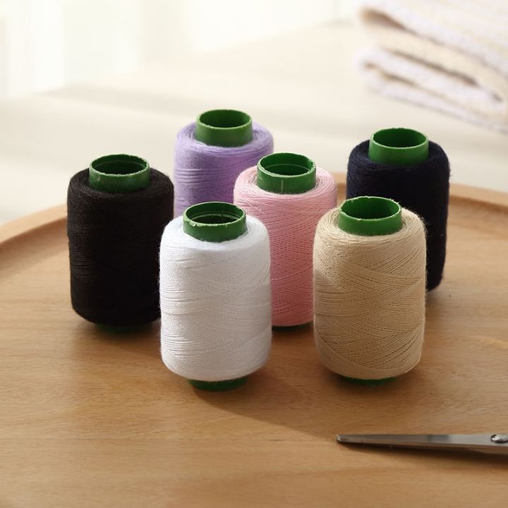 Household pagoda sewing machine thread small roll sewing thread white thread  large roll thick cotton thread black thread hand sewing thin thread 【JYUE】